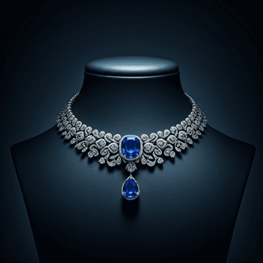 Sapphire choker necklace.
